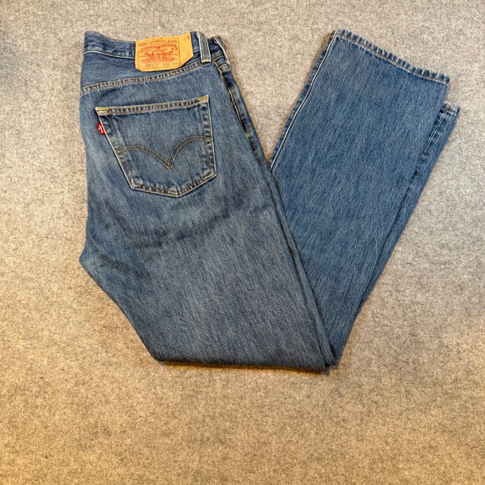 Levis 501 Original Mens Straight Leg Button Fly Jeans 36x30 Vintage WPL423 Y2K